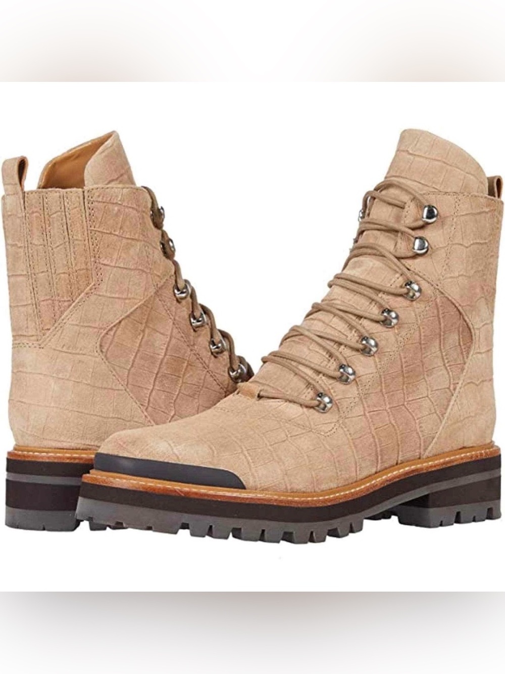 Marc Fisher LTD Women's Izzie 2 Suede Combat Boots Size 10M